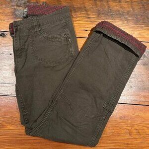 Royal Robbins Flannel Lined Jeans, Brown, Women's 6